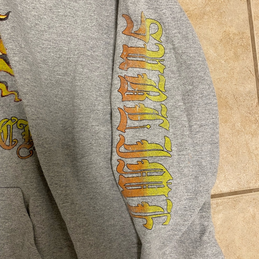 Rare Vintage Y2K Sublime Gray Hoodie SkateStyle Sk8 Small Medium Band Sun Boho - Picture 4 of 7